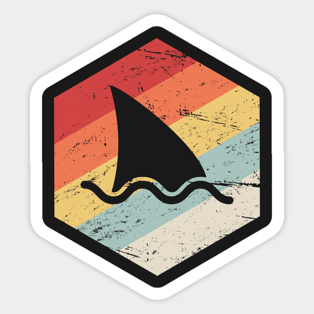 Retro Vintage Shark Fin Icon Sticker by MeatMan